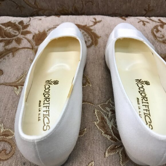 Dye-Able White Gloria Boca Crepe and Satin, Formal Elegant Wedding Comfortable - Picture 7 of 16